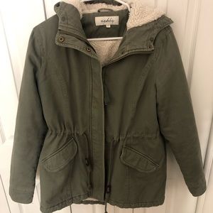 Green Jacket with Sherpa Lining